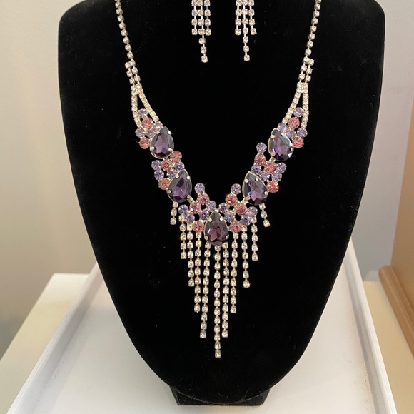 Cocktail Necklace/Earrings Set - Picture 7 of 9